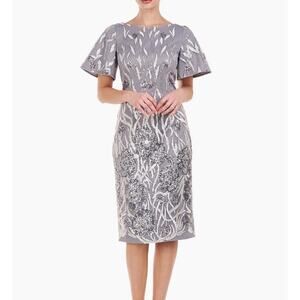 NWT JS COLLECTIONS Lyra Flutter Cocktail Dress size 10